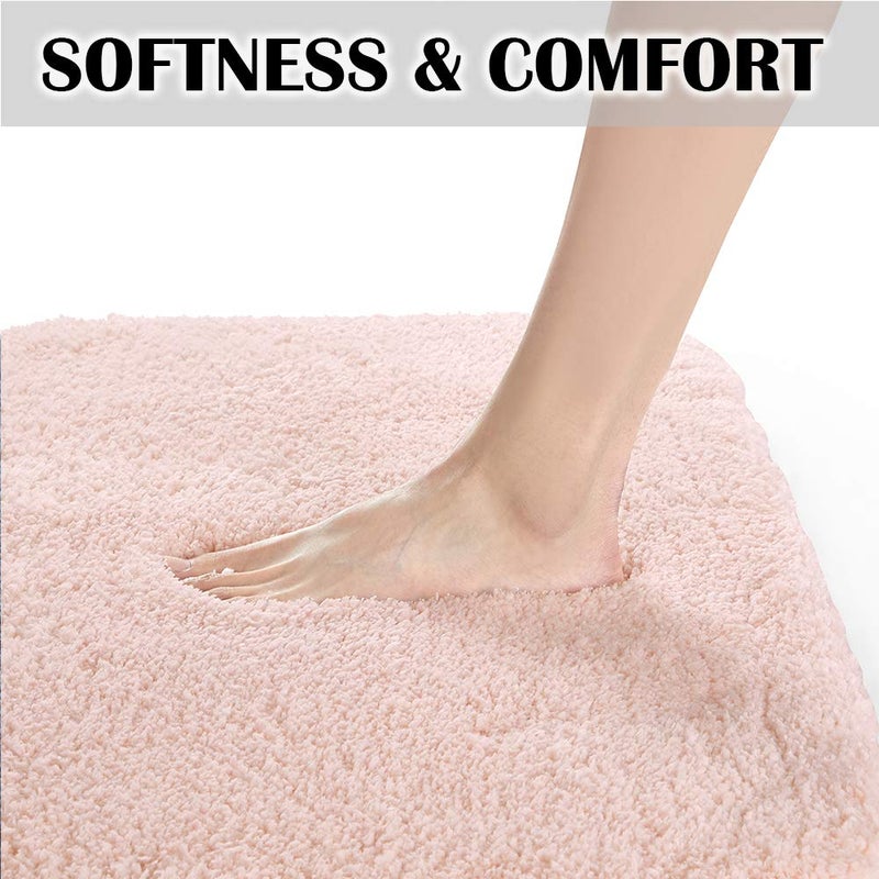Suchtale Large Bathroom Rug Extra Soft and Absorbent Shaggy Bathroom Mat (24 x 60, Blush) Machine Washable Microfiber Bath Mat for Bathroom, Non Slip Bath Mat, Luxury Bathroom Floor Mats Rubber Back - Image 4